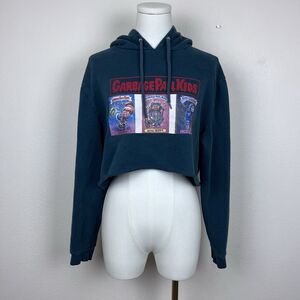 Vintage Garbage Pail Kids Sweatshirt Womens Small Cropped 80s 90s GPK Green